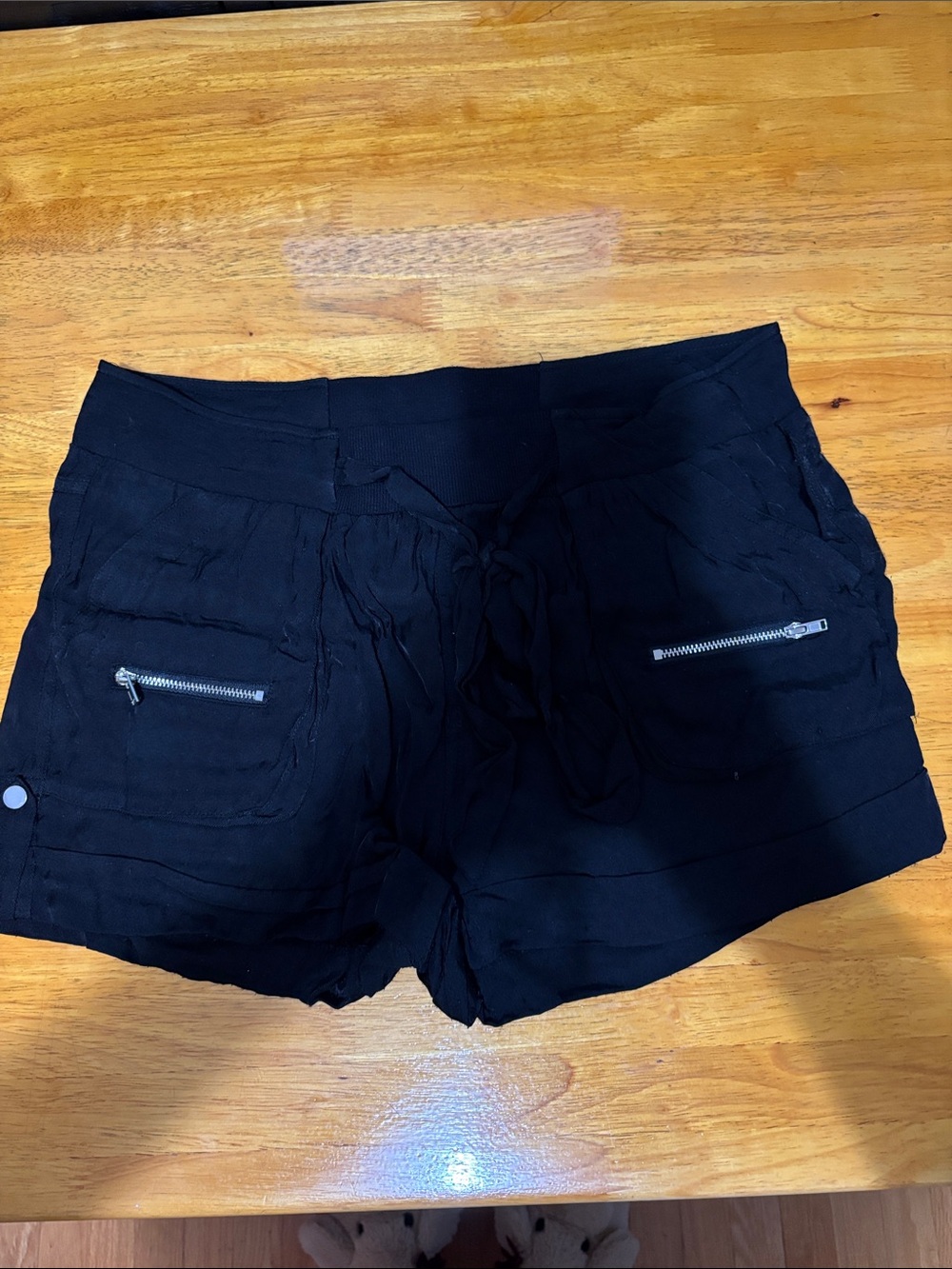 bebe Black Casual Zip Pocket Shorts